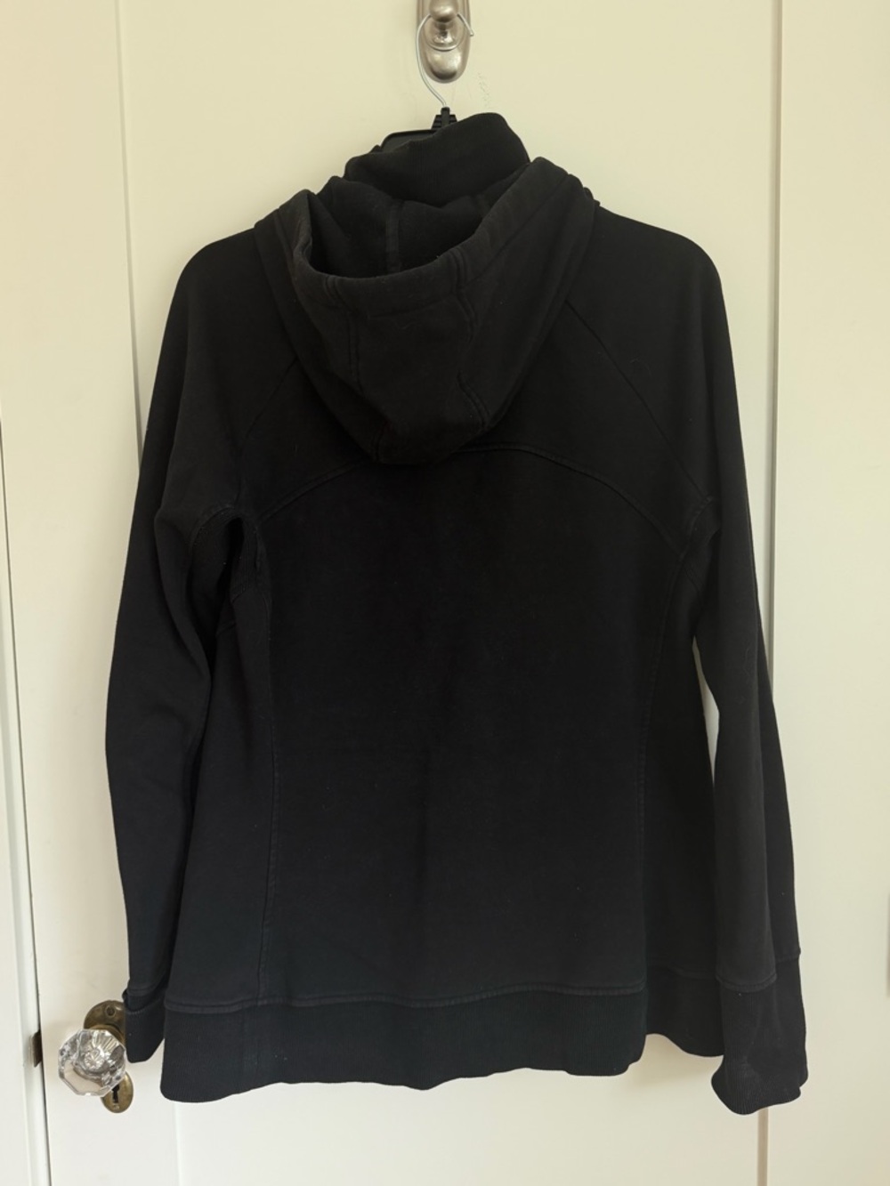 Athleta Triumph Black Full-Zip Scuba Style Hoodie large tall LT - Picture 6 of 8